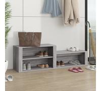 vidaXL Shoe Cabinet Grey Sonoma 150x35x45 cm Engineered Wood