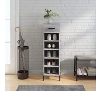 vidaXL Shoe Cabinet Grey Sonoma 30x35x105 cm Engineered Wood UK NEW