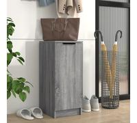 vidaXL Shoe Cabinet Grey Sonoma – 3-Shelf Dustproof Engineered Wood 30x35x70 cm