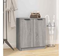 vidaXL Shoe Cabinet Grey Sonoma 59x35x70 cm Engineered Wood UK HOT