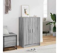 vidaXL Shoe Cabinet Grey Sonoma 60x35x92 cm Engineered Wood