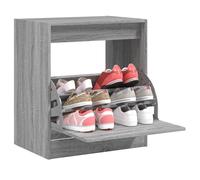 vidaXL Shoe Cabinet Grey Sonoma 60x42x69 cm Engineered Wood