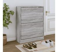 Vidaxl Shoe Cabinet Grey Sonoma 63X24X81 Cm Engineered Wood