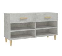 vidaXL Shoe Cabinet Concrete Grey Engineered Wood Hall Shoe Storage Cupboard