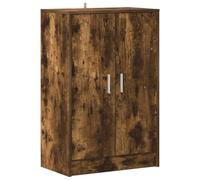 vidaXL Shoe Cabinet Hallway Shoe Storage Rack Cupboard Organiser Shelf Stand Holder Storage Unit Cabinet with Door Smoked Oak Engineered Wood