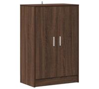vidaXL Shoe Cabinet Hallway Shoe Storage Rack Cupboard Organiser Shelf Stand Holder Storage Unit Cabinet with Door Brown Oak Engineered Wood