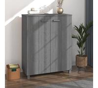 vidaXL Shoe Cabinet HAMAR Dark Grey 85x40x108 cm Solid Wood Pine