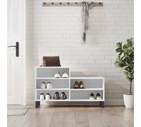 vidaXL Shoe Cabinet High Gloss White 102x36x60 cm Engineered Wood