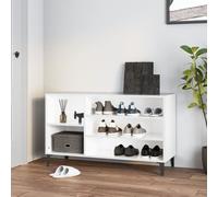 (High gloss white) vidaXL Shoe Cabinet Engineered Wood Shoe Storage Shelf Organiser Multi Colours