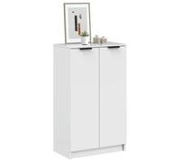 vidaXL Shoe Cabinet High Gloss White 59x35x100.5 cm Engineered Wood