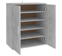 vidaXL Shoe Cabinet Home Bedroom Hallway Furniture Accessories Wardrobe Storage Shoe Rack Storage Organiser Hall Cabinet Chipboard Concrete Grey