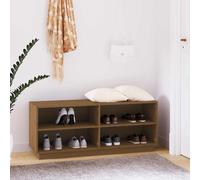 (honey brown) vidaXL Shoe Cabinet Home Organiser Shoe Rack Shoe Cupboard Solid Wood Pine