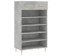 vidaXL Shoe Cabinet in Concrete Grey - Engineered Wood Shoe Storage with Drawer and Compartments - Hallway Living Room Furniture