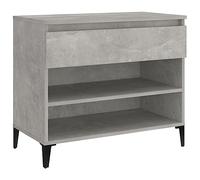 vidaXL Shoe Cabinet Concrete Grey 70x36x60 cm Engineered Wood UK NEW