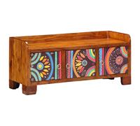 vidaXL Shoe Cabinet Multicolour 90 x 35 x 40 cm Solid Acacia Wood, Living Room,