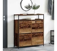 vidaXL Shoe Cabinet Old Wood 100 x 34 x 112 cm Engineered Wood