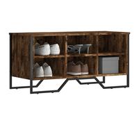 vidaXL Shoe Cabinet Shoe Storage Shelf Shoe Rack Smoked Oak Engineered Wood