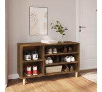 vidaXL Shoe Cabinet Smoked Oak 102x36x60 cm Engineered Wood