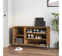 vidaXL Shoe Cabinet Smoked Oak 102x36x60 cm Engineered Wood