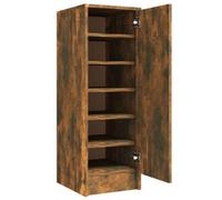 Vidaxl Shoe Cabinet Smoked Oak 32X35X92 Cm Engineered Wood