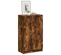 vidaXL Shoe Cabinet Smoked Oak 59x35x100 cm Engineered Wood