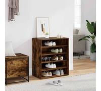 vidaXL Shoe Cabinet Smoked Oak 60x35x70 cm Engineered Wood