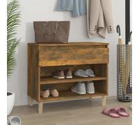 vidaXL Shoe Cabinet Smoked Oak 70x36x60 cm Engineered Wood