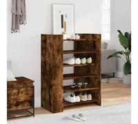vidaXL Shoe Cabinet Shoe Storage Cupboard Shoe Rack Smoked Oak Engineered Wood