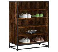 (smoked oak) vidaXL Shoe Cabinet Shoe Storage Rack Shoe Cupboard Engineered Wood and Metal