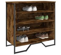 vidaXL Shoe Cabinet Shoe Storage Shelf Shoe Rack Smoked Oak Engineered Wood