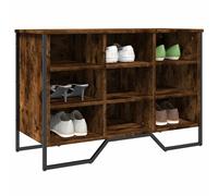 vidaXL Shoe Cabinet Smoked Oak 90x38x61.5 cm Engineered Wood