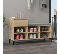 vidaXL Shoe Cabinet Sonoma Oak 102x36x60 cm Engineered Wood, Brown