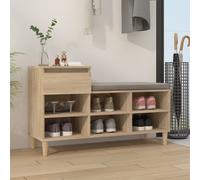 vidaXL Shoe Cabinet Sonoma Oak 102x36x60 cm Engineered Wood