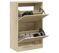 vidaXL Shoe Cabinet Sonoma Oak 60x34x96.5 cm Engineered Wood