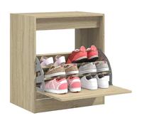 vidaXL Shoe Cabinet Sonoma Oak 60x42x69 cm Engineered Wood NEW