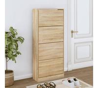 Vidaxl Shoe Cabinet Sonoma Oak 63X24X147 Cm Engineered Wood