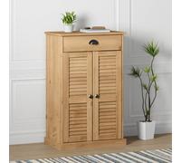 (brown) vidaXL Shoe Cabinet Shoe Storage Shoe Rack Shoe Cupboard VIGO Solid Wood Pine