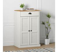vidaXL Shoe Cabinet VIGO White 60x35x96 cm Solid Wood Pine