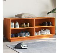vidaXL Shoe Cabinet Shoe Storage Cupboard Shoe Rack Wax Brown Solid Wood Pine