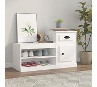 vidaXL Shoe Cabinet White 100x42x60 cm Engineered Wood UK