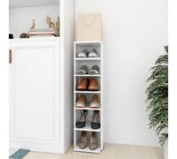 vidaXL Shoe Cabinet White 27.5x27x102 cm Engineered Wood