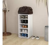 vidaXL Shoe Cabinet White Chipboard Home Shoe Storage Organiser Rack Shelf