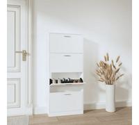 (White, 59 x 17 x 150 cm (W x D x H)) New Wood Shoe Cabinet 5Drawer Organiser Furniture Multi Colours Multi Sizes