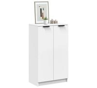 Shoe Cabinet White 59x35x100cm Engineered Wood GF0