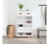 vidaXL Shoe Cabinet White 60X35X105 Cm Engineered Wood, White