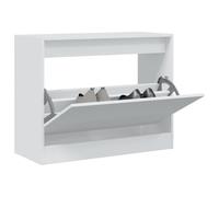 vidaXL Shoe Cabinet White 80x34x63 cm Engineered Wood