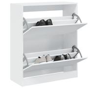 vidaXL Shoe Cabinet White 80x34x96.5 cm Engineered Wood