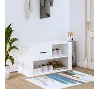 vidaXL Shoe Cabinet White 80x35x45 cm Engineered Wood