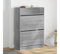 Vidaxl Shoe Cabinet With 2 Flip-Drawers Grey Sonoma 80X34X116 Cm