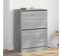 vidaXL Shoe Cabinet with 2 Flip-Drawers Grey Sonoma 80x42x108 cm